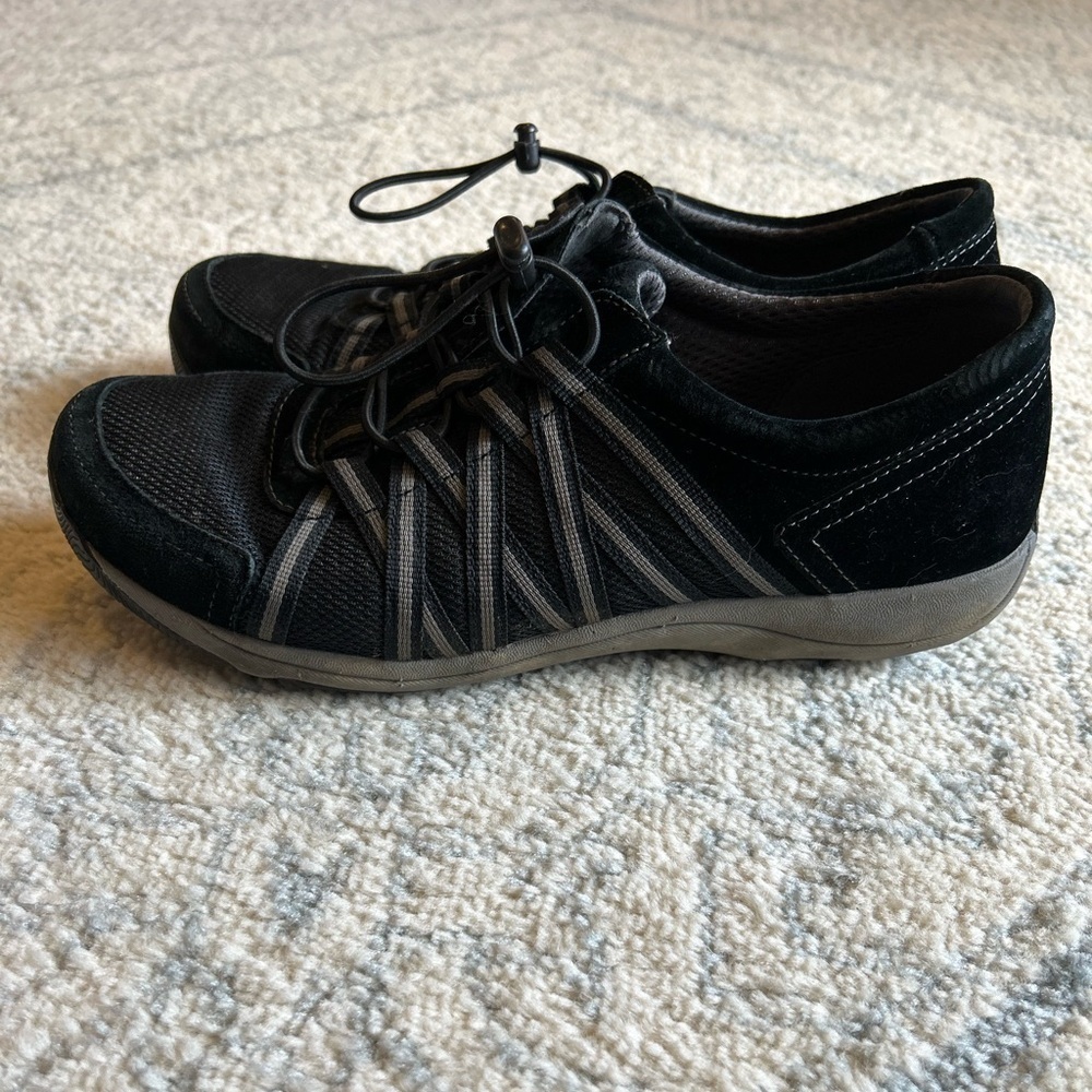 Dansko Women’s Black Draw String Mesh Walking Tennis Shoes Size 42 11.5-12
